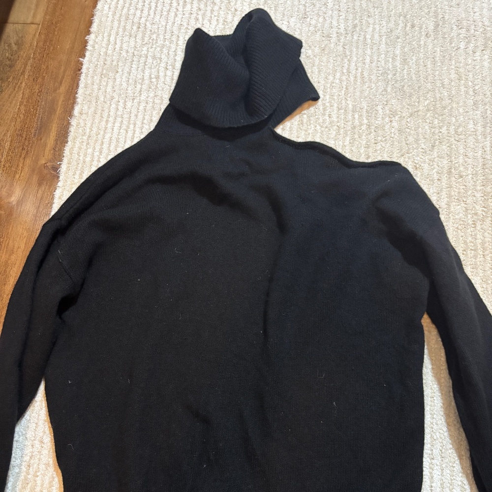 Paige cutout black chunky sweater